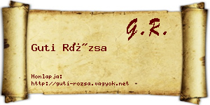 Guti Rózsa névjegykártya